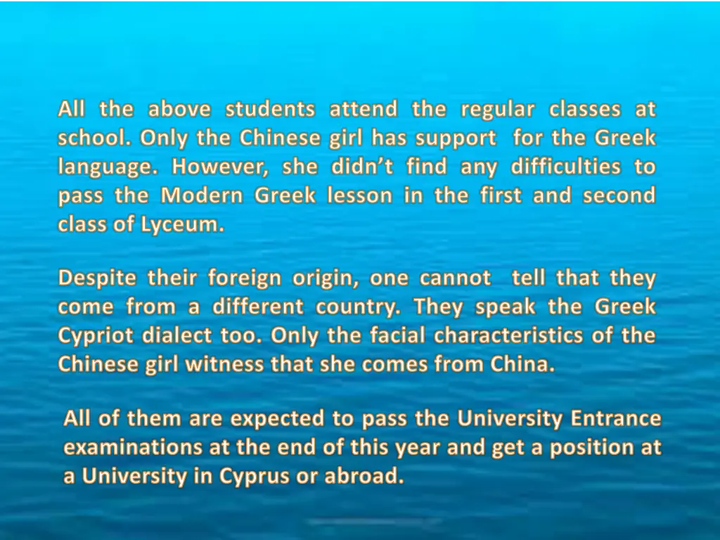 all the above students attend the regular classes