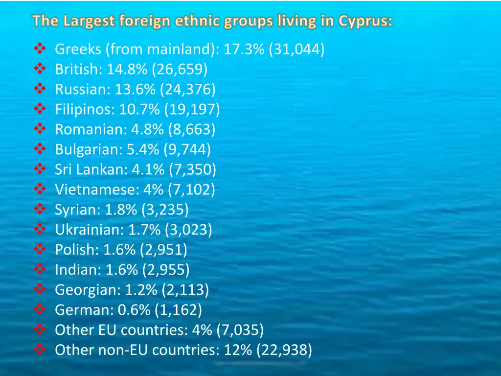 the largest foreign ethnic groups living in cyprus