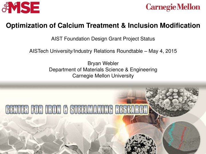 optimization of calcium treatment inclusion
