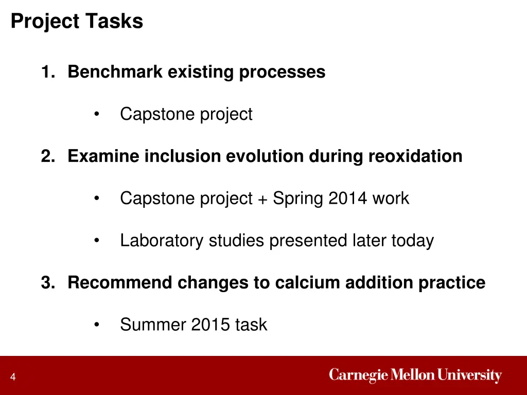 project tasks