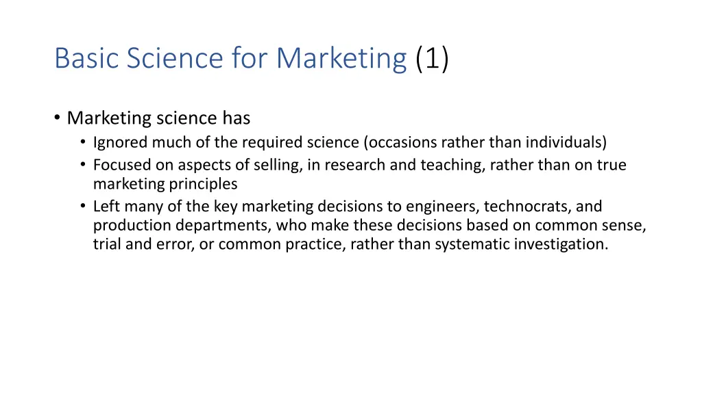 basic science for marketing 1