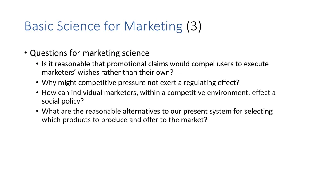 basic science for marketing 3