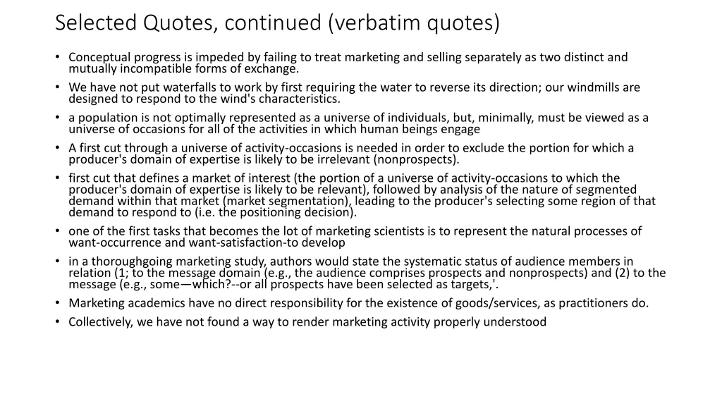 selected quotes continued verbatim quotes 1