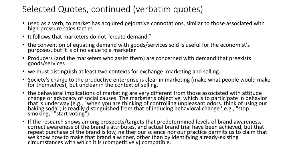 selected quotes continued verbatim quotes