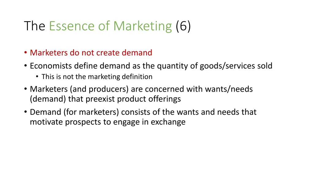 the essence of marketing 6
