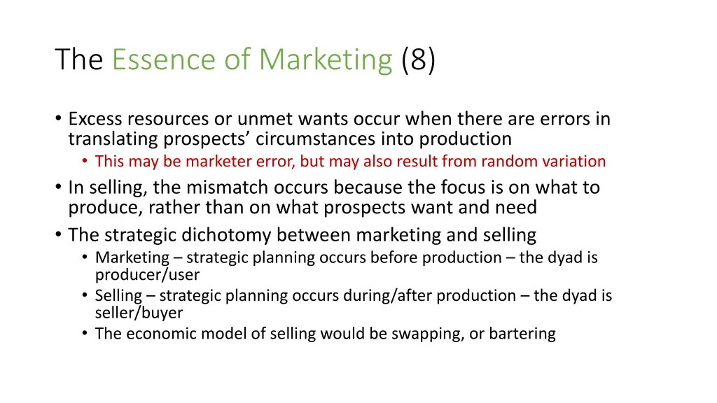 the essence of marketing 8