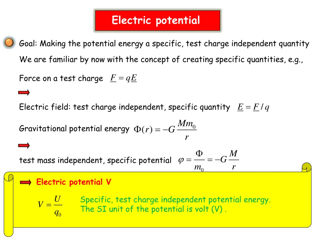 electric potential 1
