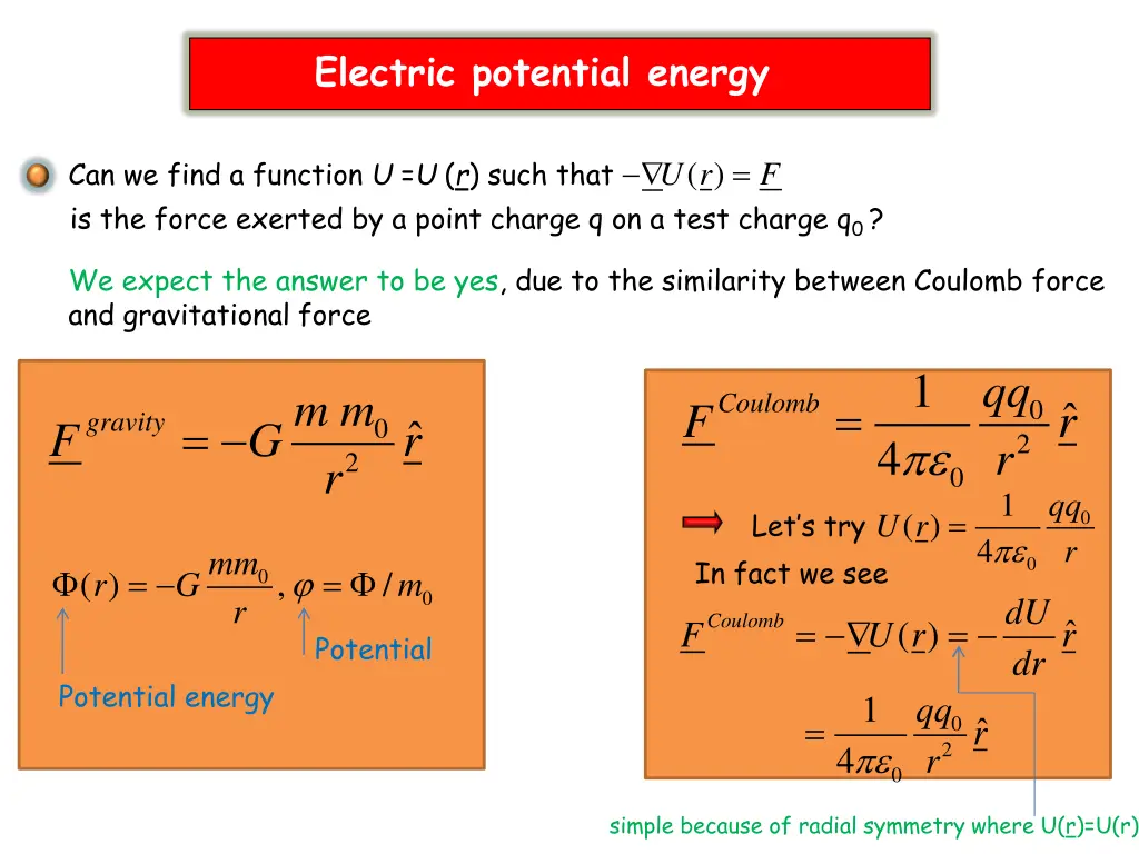 electric potential energy