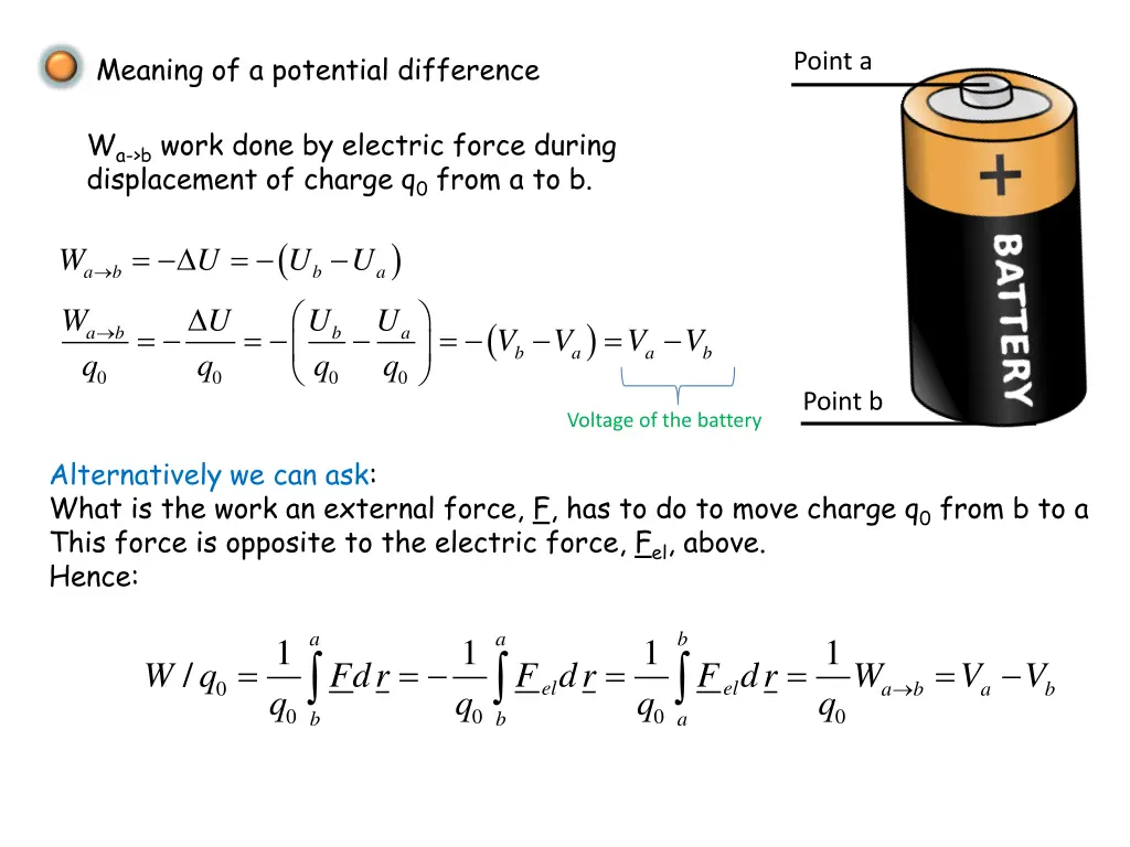 meaning of a potential difference