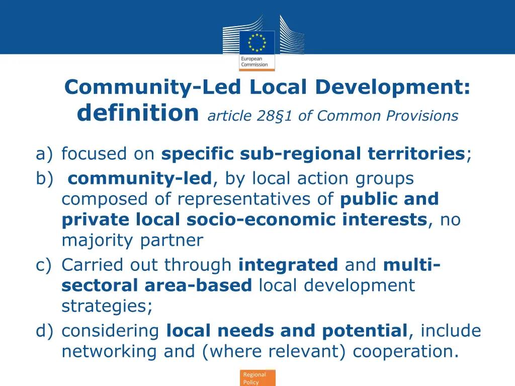 community led local development definition