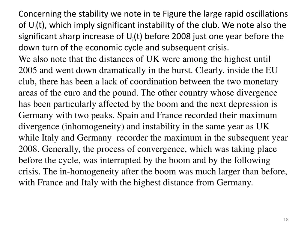 concerning the stability we note in te figure