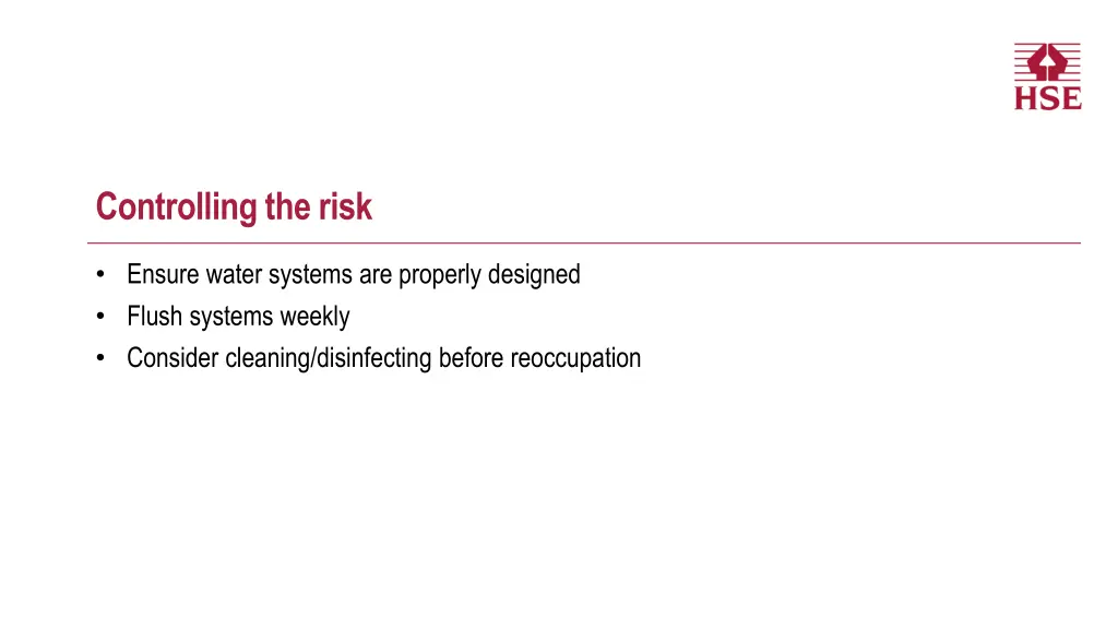 controlling the risk