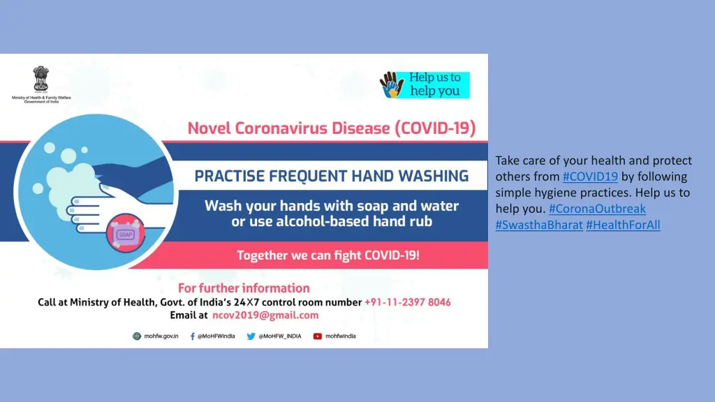 take care of your health and protect others from