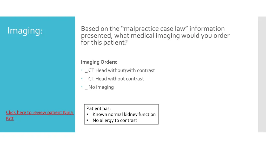 based on the malpractice case law information