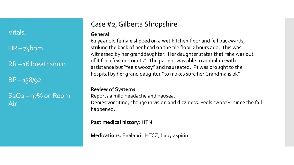 case 2 gilberta shropshire