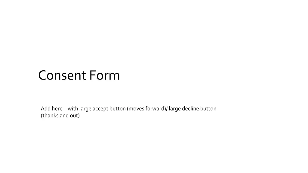 consent form