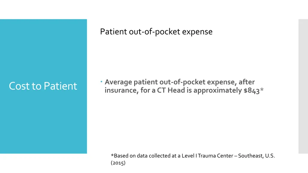 patient out of pocket expense
