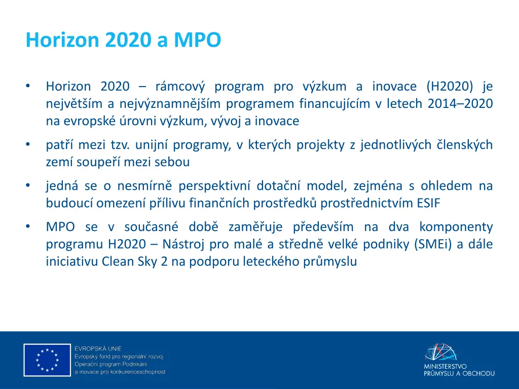 horizon 2020 a mpo