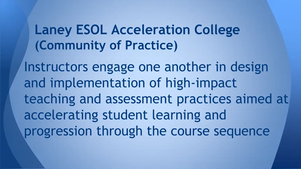 laney esol acceleration college community
