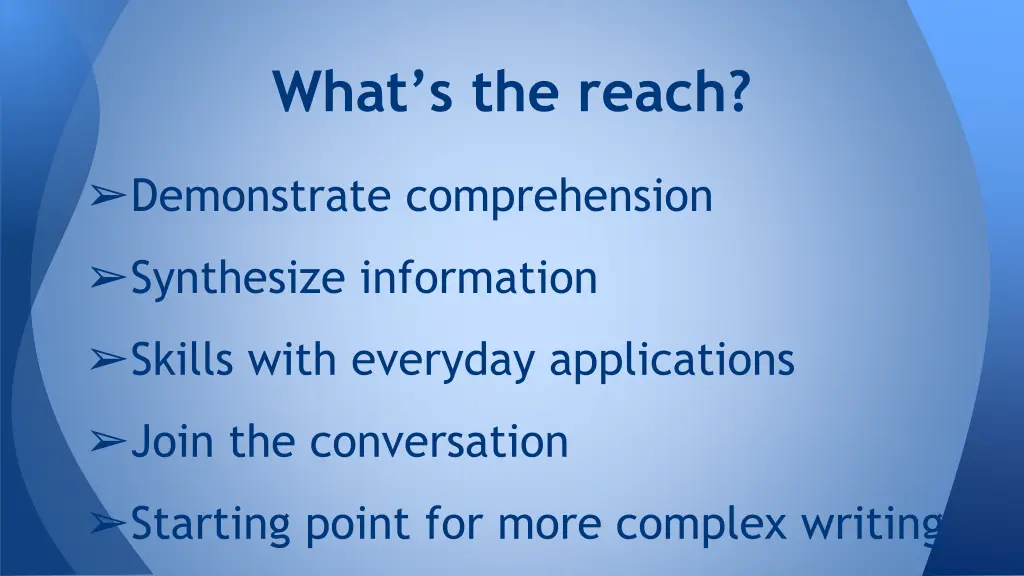 what s the reach 1