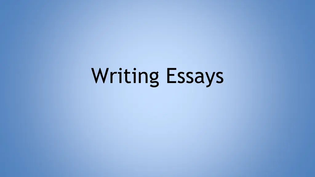 writing essays