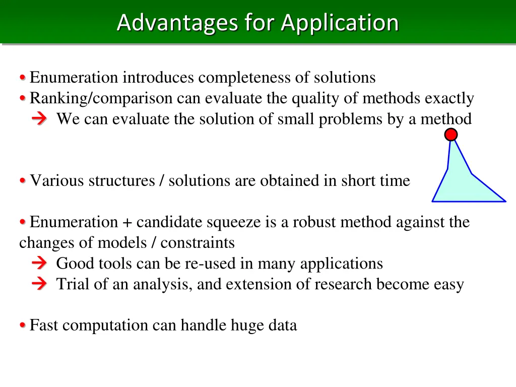 advantages for application