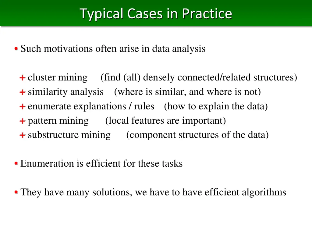 typical cases in practice