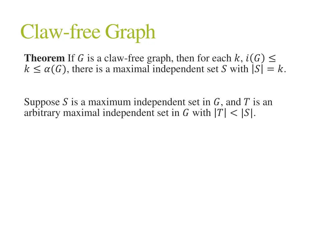 claw free graph