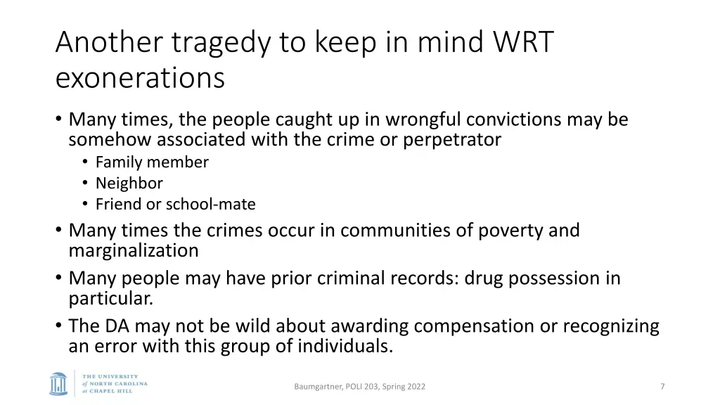 another tragedy to keep in mind wrt exonerations