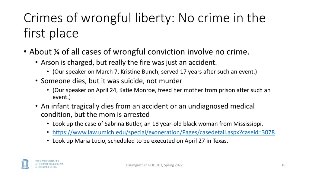 crimes of wrongful liberty no crime in the first