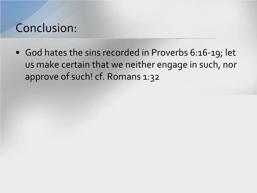 conclusion