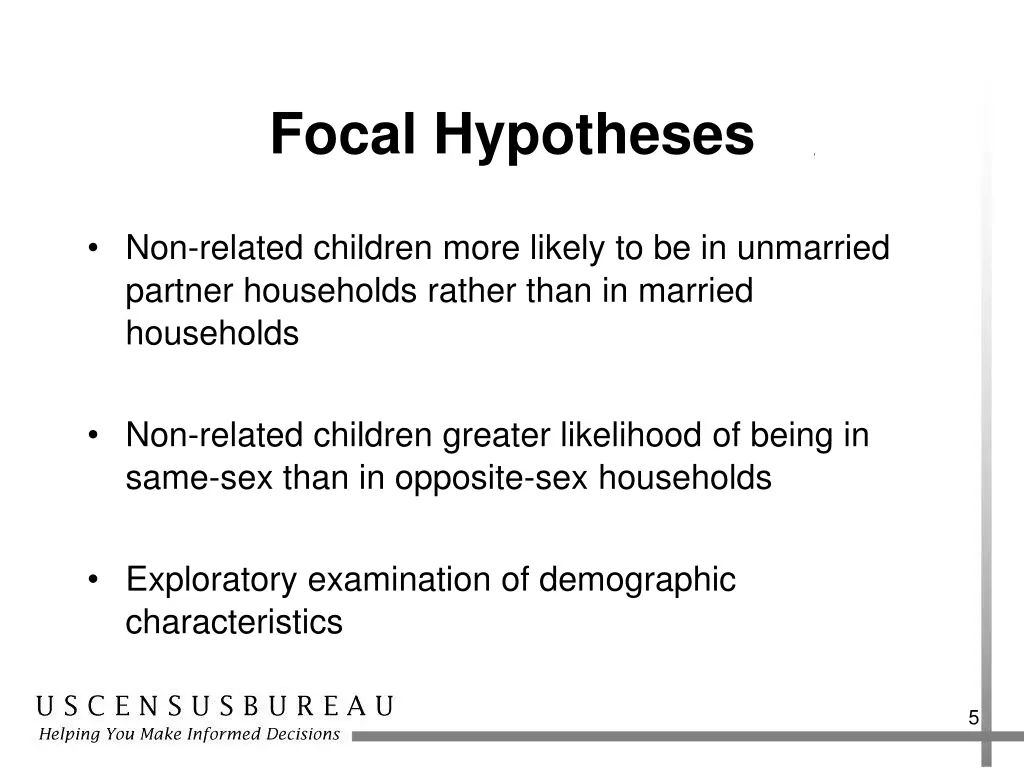 focal hypotheses