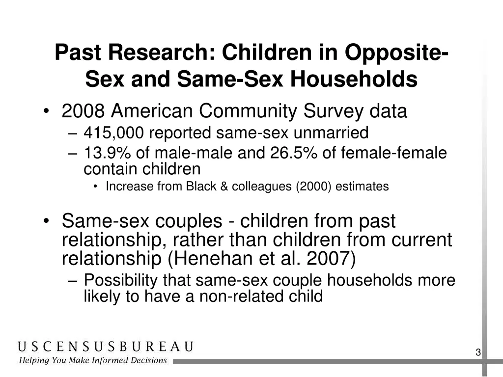 past research children in opposite sex and same