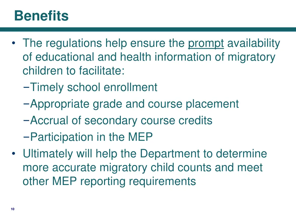 benefits
