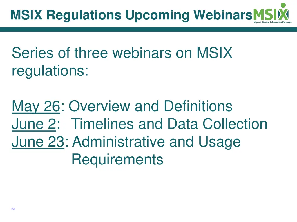msix regulations upcoming webinars