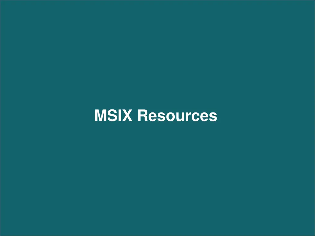 msix resources