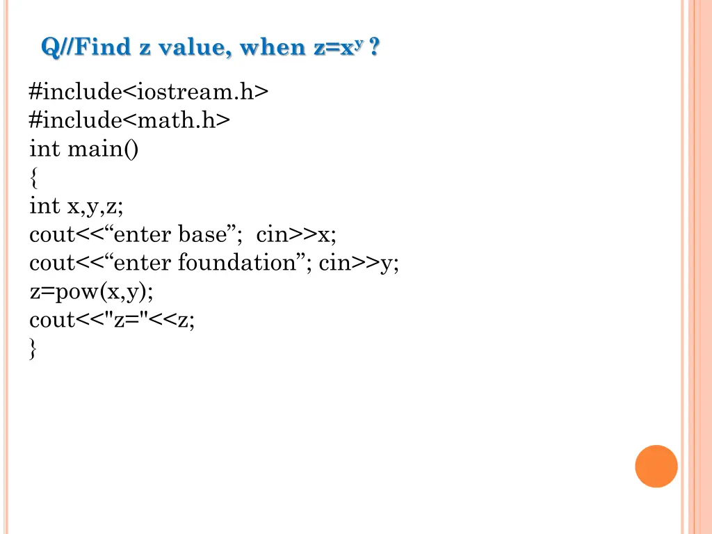 q find z value when z x y