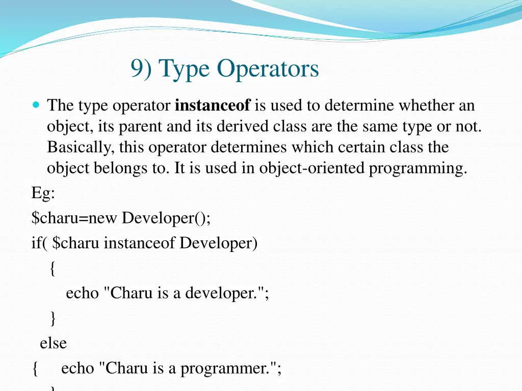 9 type operators