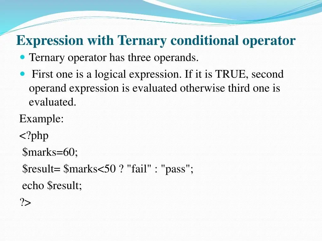 expression with ternary conditional operator