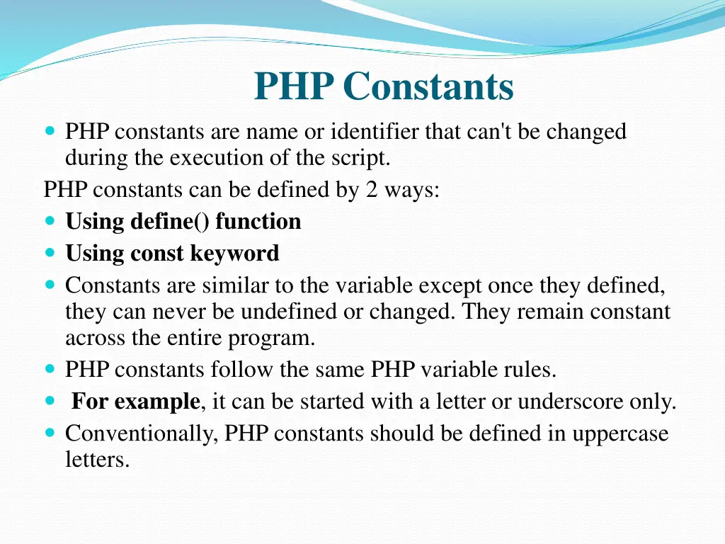 php constants