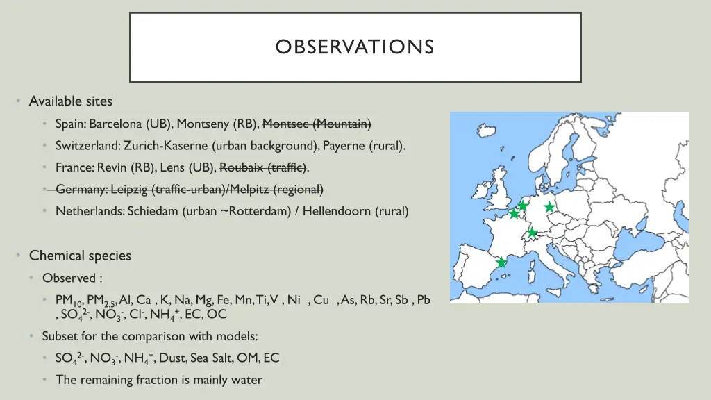 observations