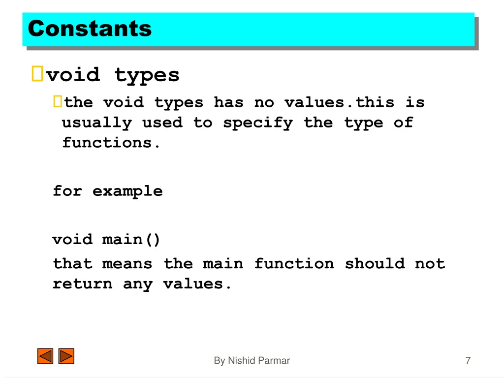 constants 1