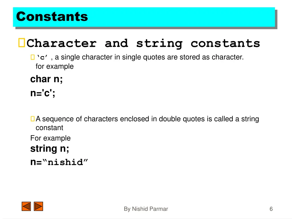 constants