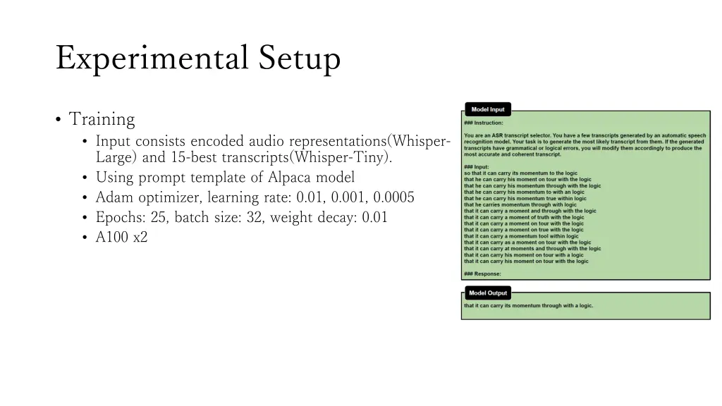 experimental setup 1
