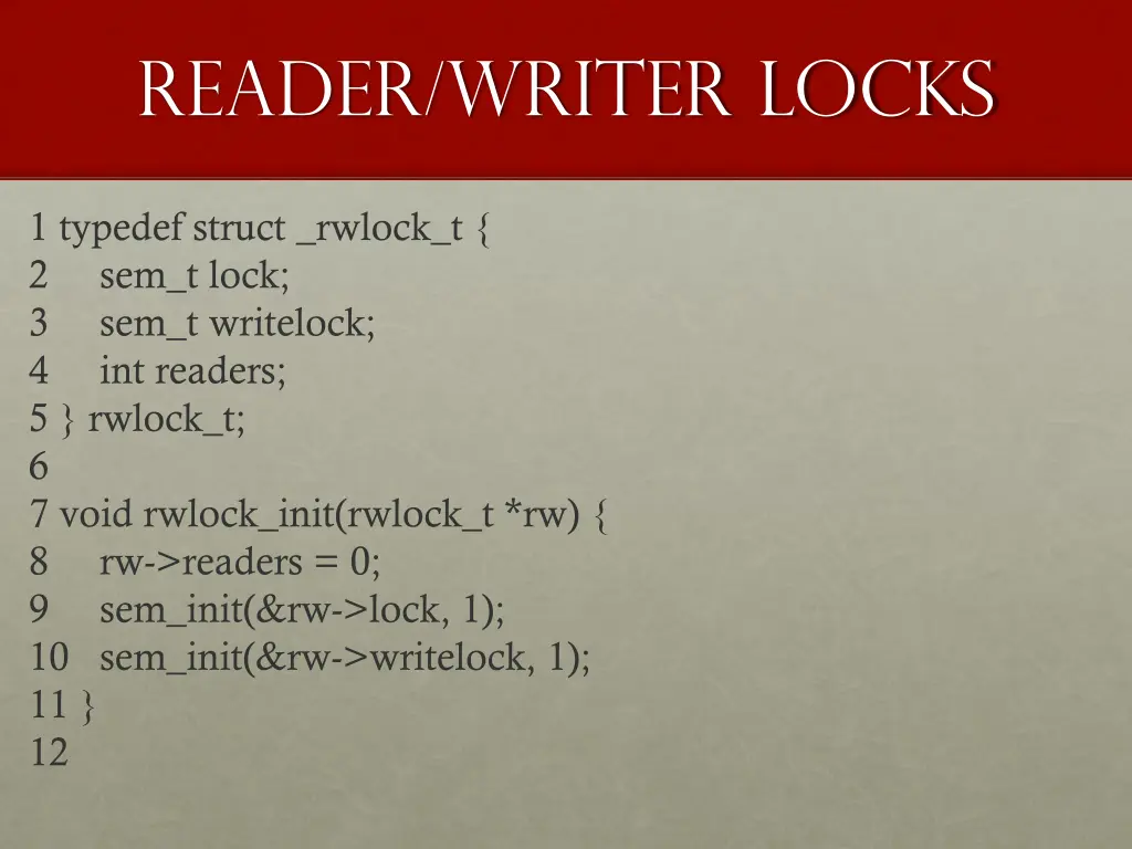 reader writer locks 1