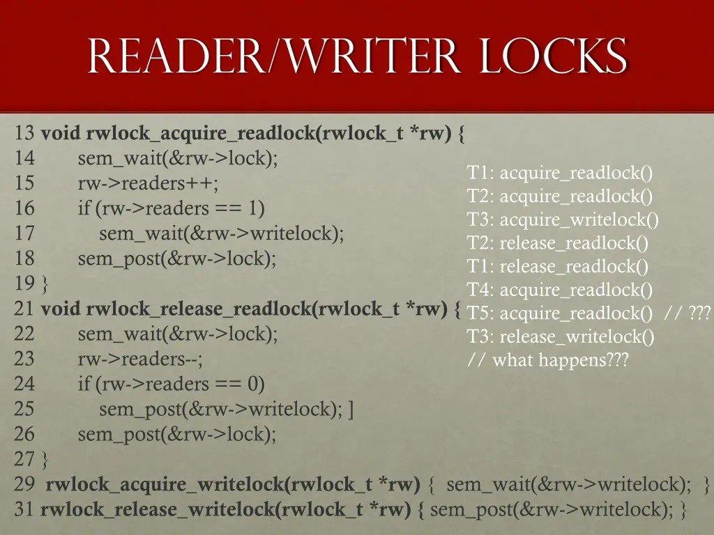 reader writer locks 2
