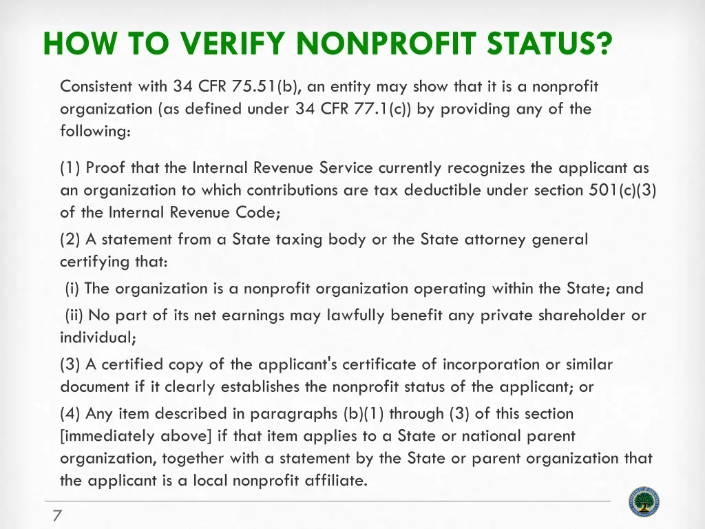 how to verify nonprofit status