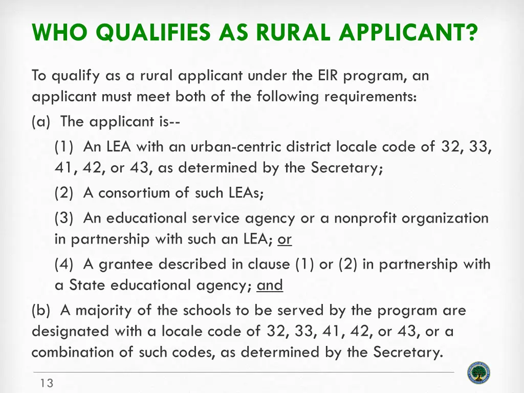 who qualifies as rural applicant
