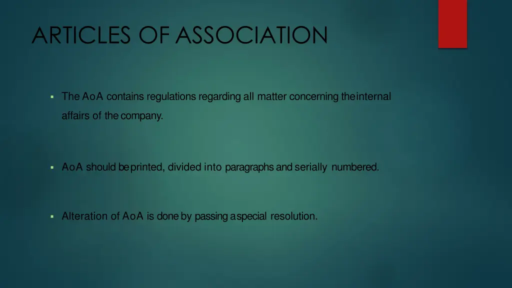 articles of association