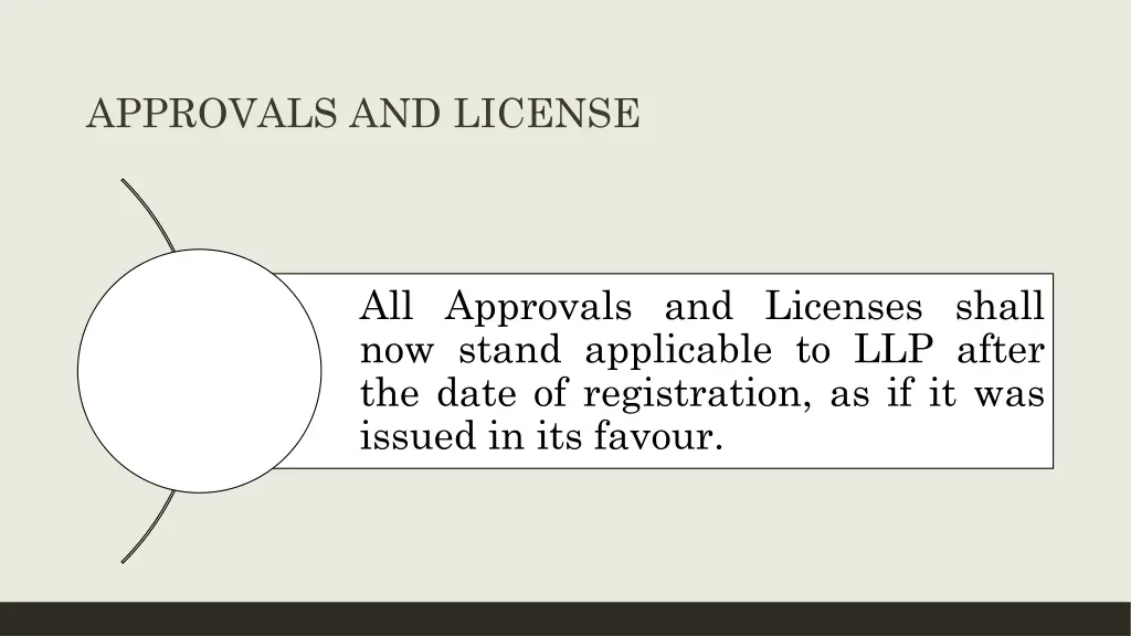 approvals and license